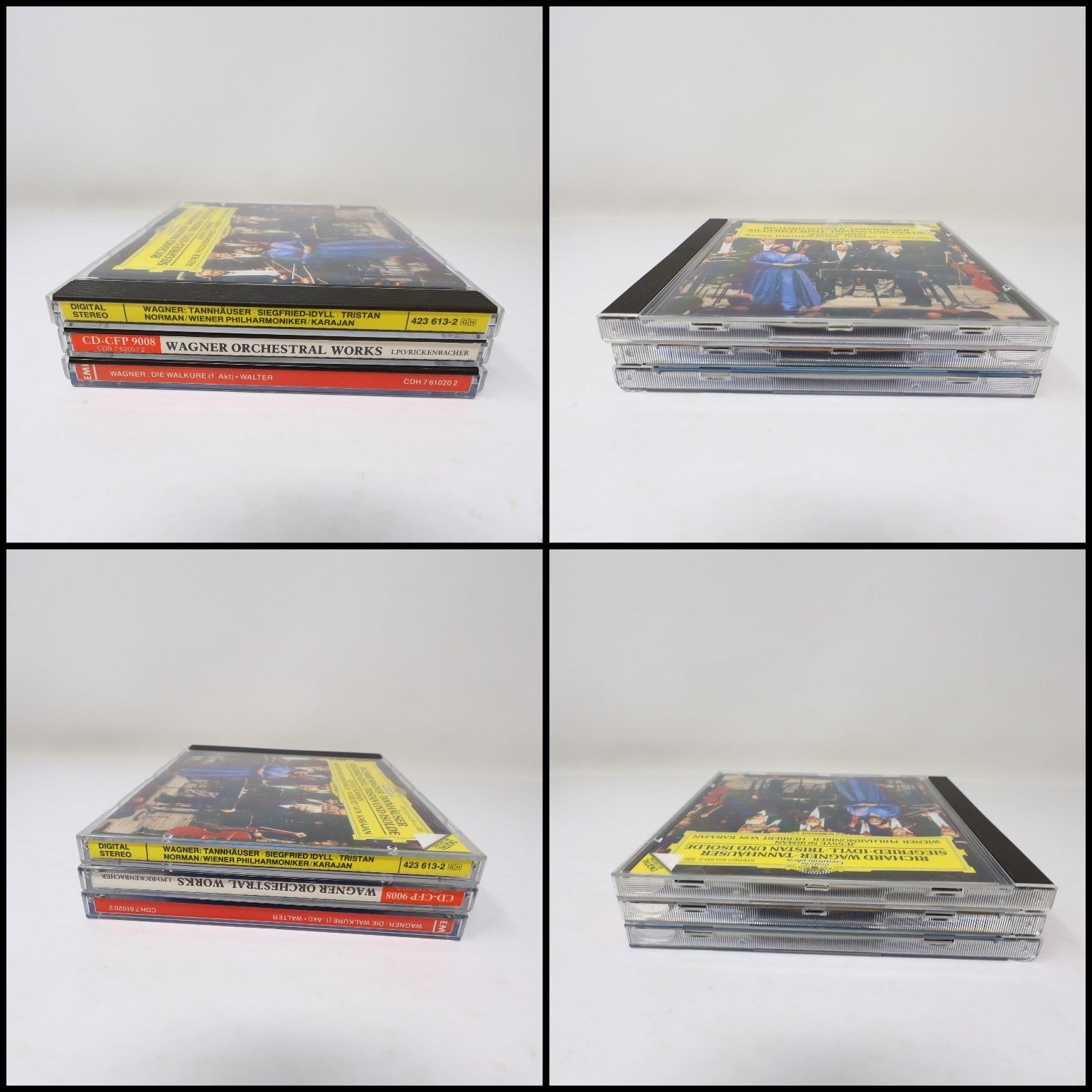 Wagner 3 CD Lot Rickenbacher/Karajan/Walter Orchestral Works Classical EMI DG