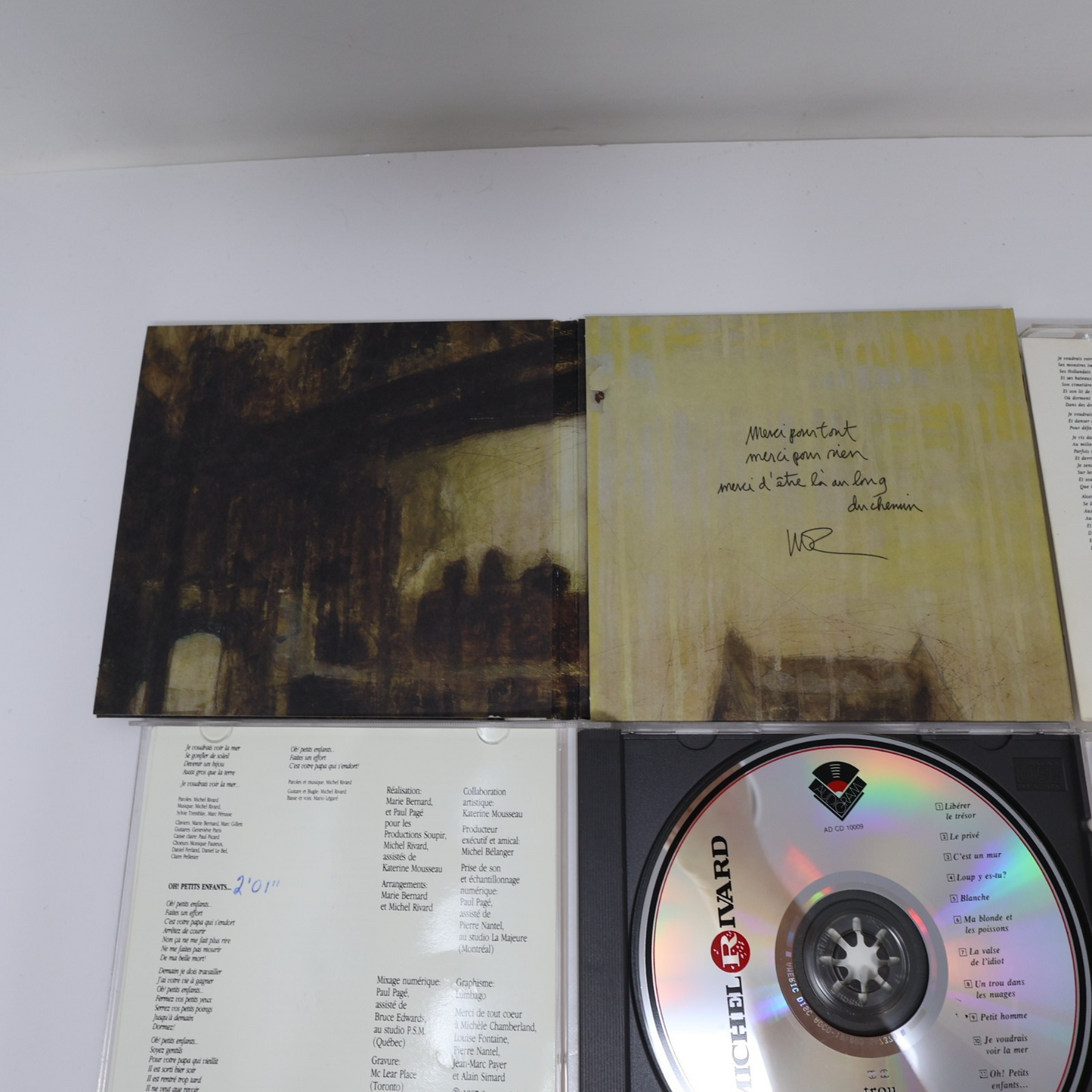 Michel Rivard Lot 4 CD Un Trou dans les Nuages/Le Goût de L'Eau/Roi de Rien