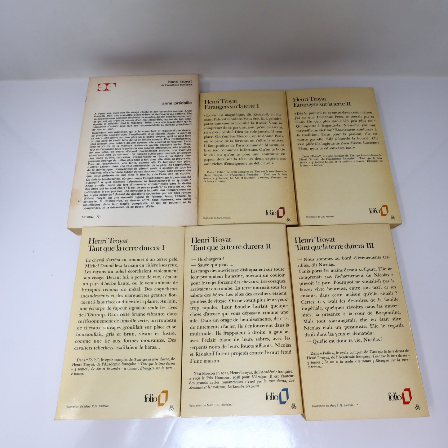 Henri Troyat Lot 10 Livres Étrangers sur la Terre/Anne Prédaille Roman France PB