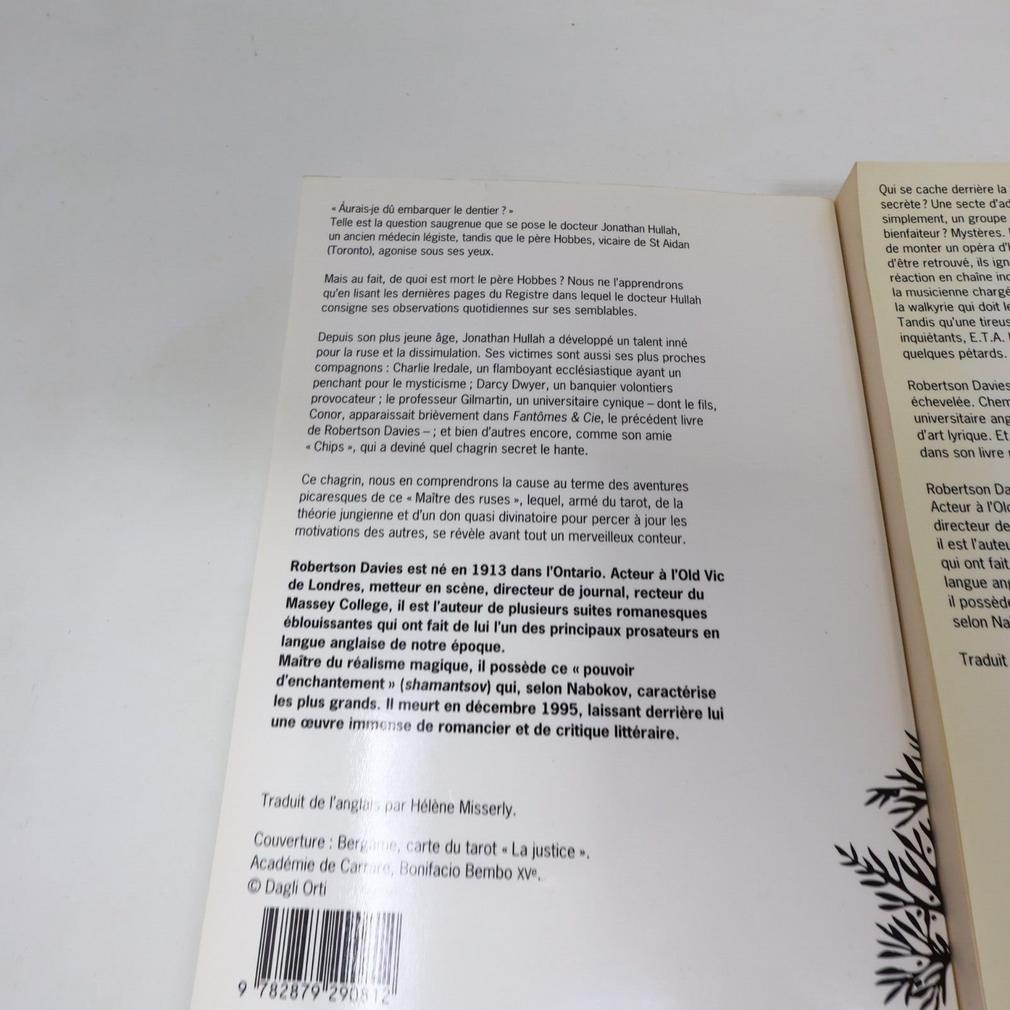 Lot 3 Robertson Davies Homme Remarquable Lyre d'Orphée Maître des Muses Livres