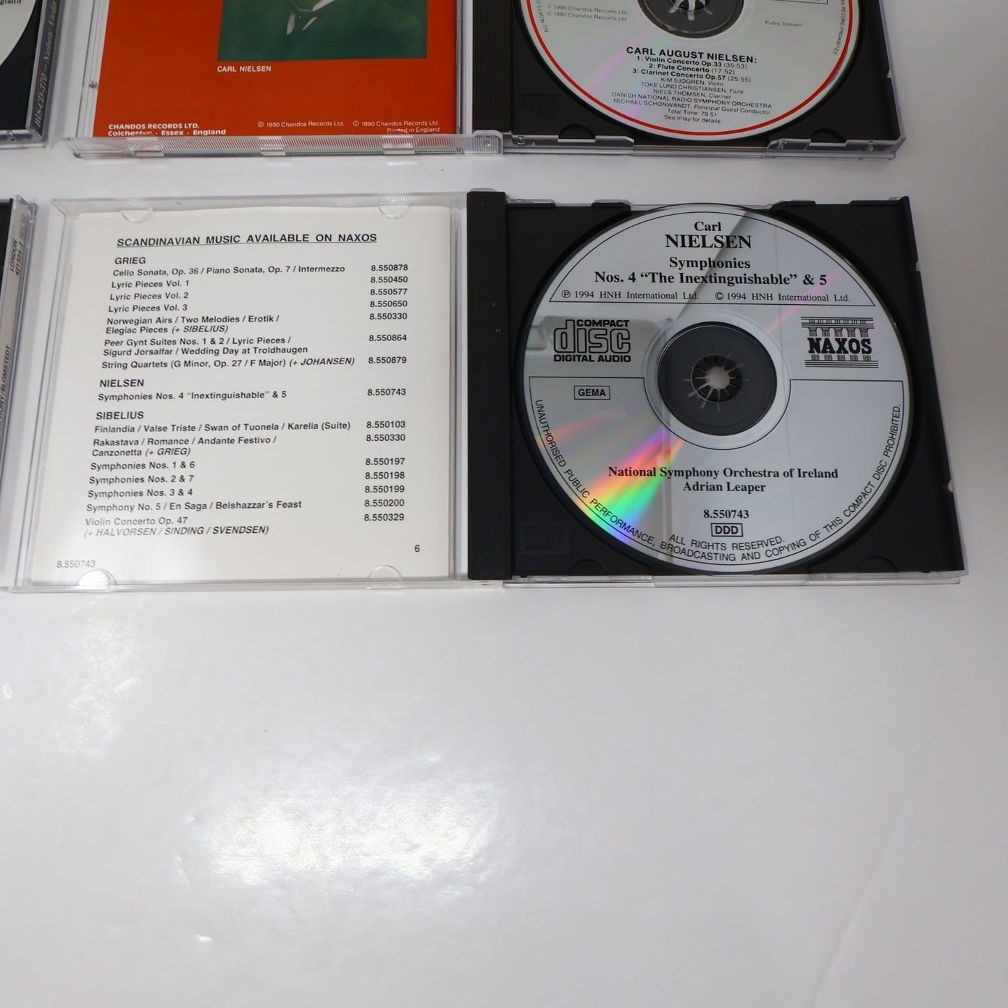 Carl Nielsen 8 CD Lot Symphony 2-3-4-5/Concertos Salonen/Chung/Leaper/Blomstedt