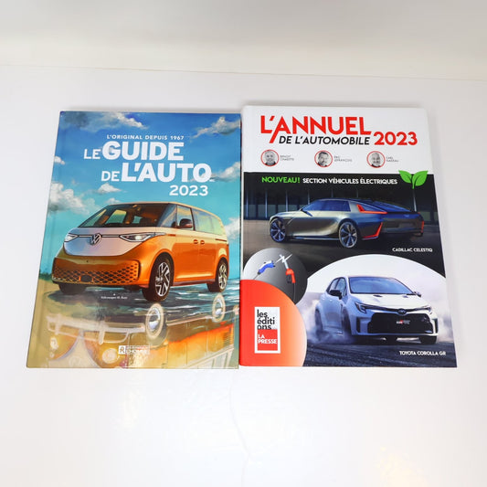 L'Annuel de l'Automobile & Le Guide de L'Auto 2023 Lot 2 Livres Voitures Chars