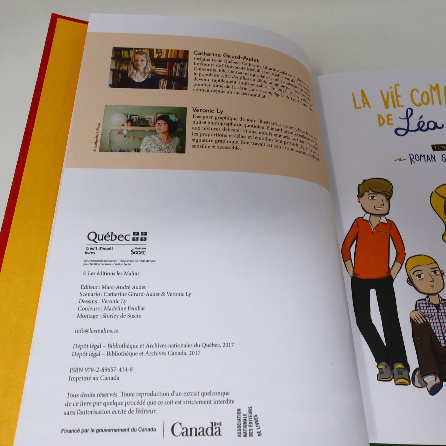 2017 La Vie Compliquée de Léa Olivier Roman Graphique Tome 0 Girard-Audet/Ly HC