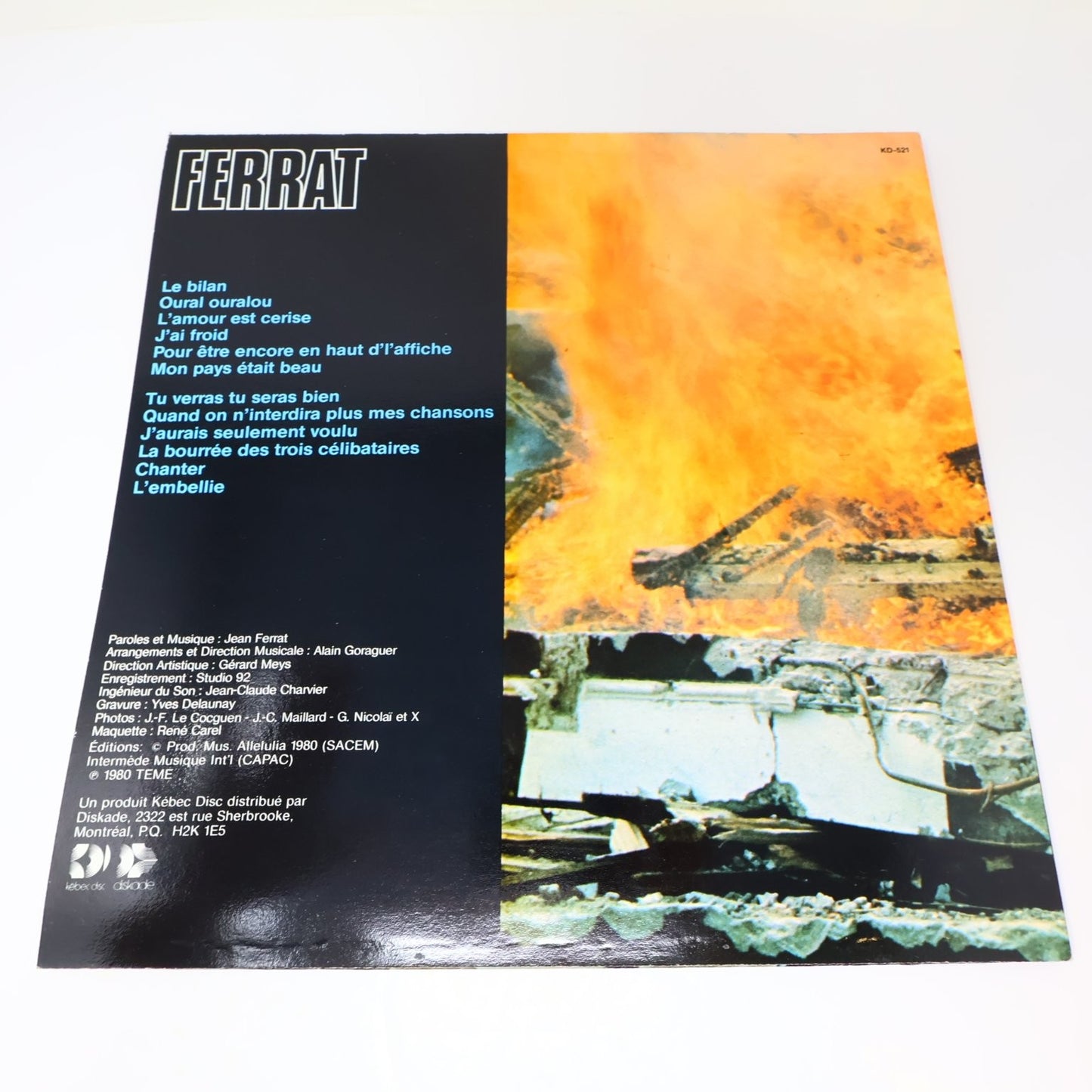 Jean Ferrat Lot 2 Disques Chante En Multiphonie Stéréo/Ferrat LP Record Français