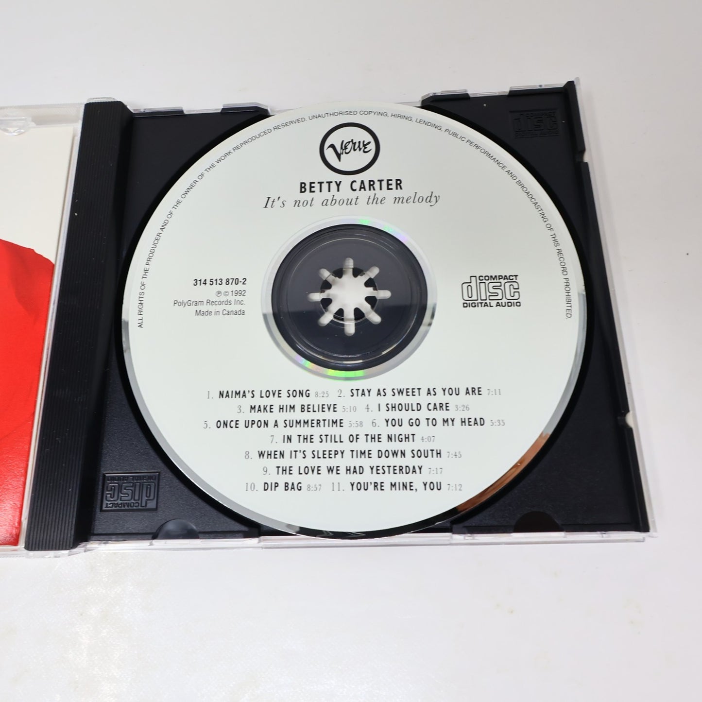 It's Not About Melody CD Betty Carter Polygram 1992 Jazz 314 513 870-2