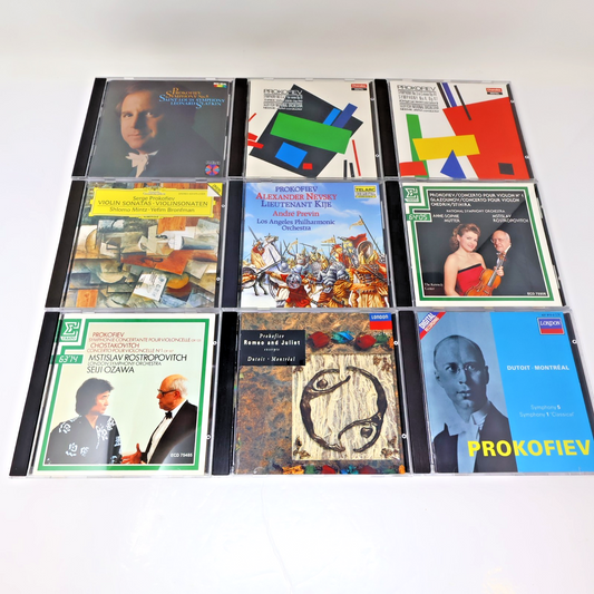 Sergei Prokofiev 9 CDs Lot Symphonies 1 & 5/Romeo & Juliet Excerpts Classical