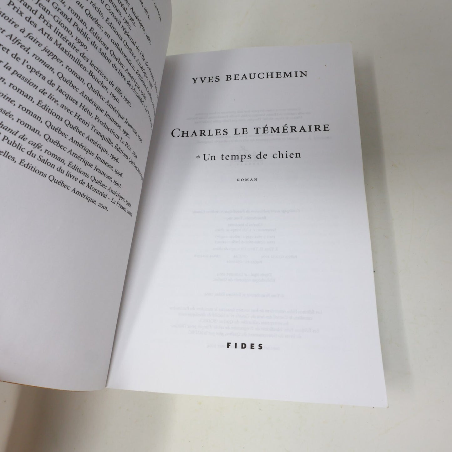 Charles le Téméraire #1-3 Série Complète Lot 3 Livres Yves Beauchemin Français