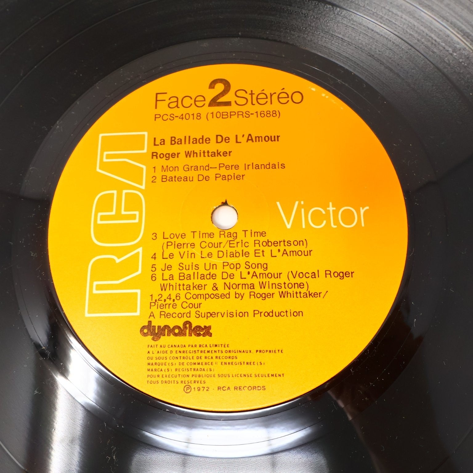 Roger Whittaker La Ballade De L'Amour & Mammy Blue Disque LP Record 1972 RCA