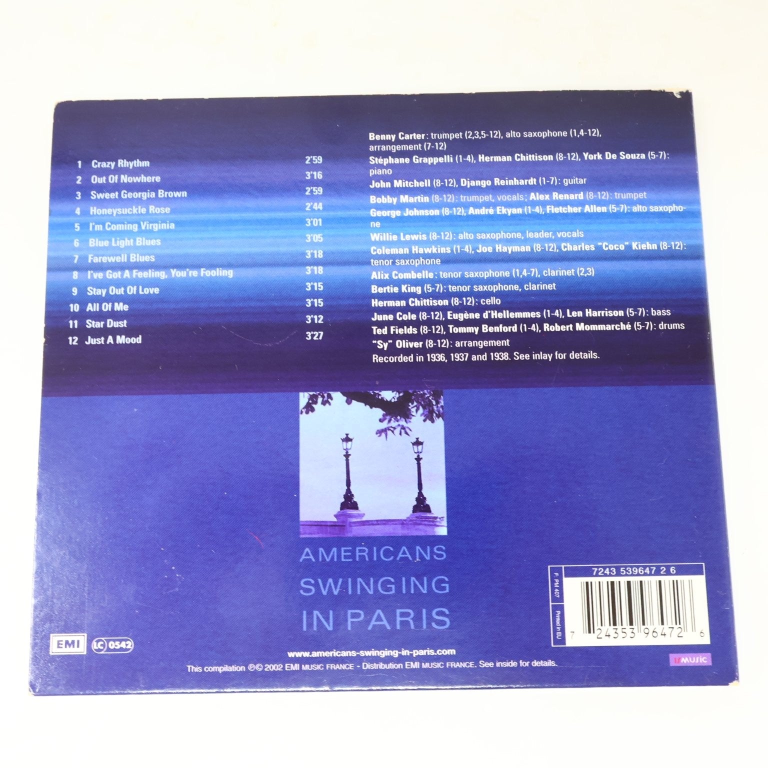 Benny Carter Americans Swinging In Paris CD 2002 Jazz EMI France