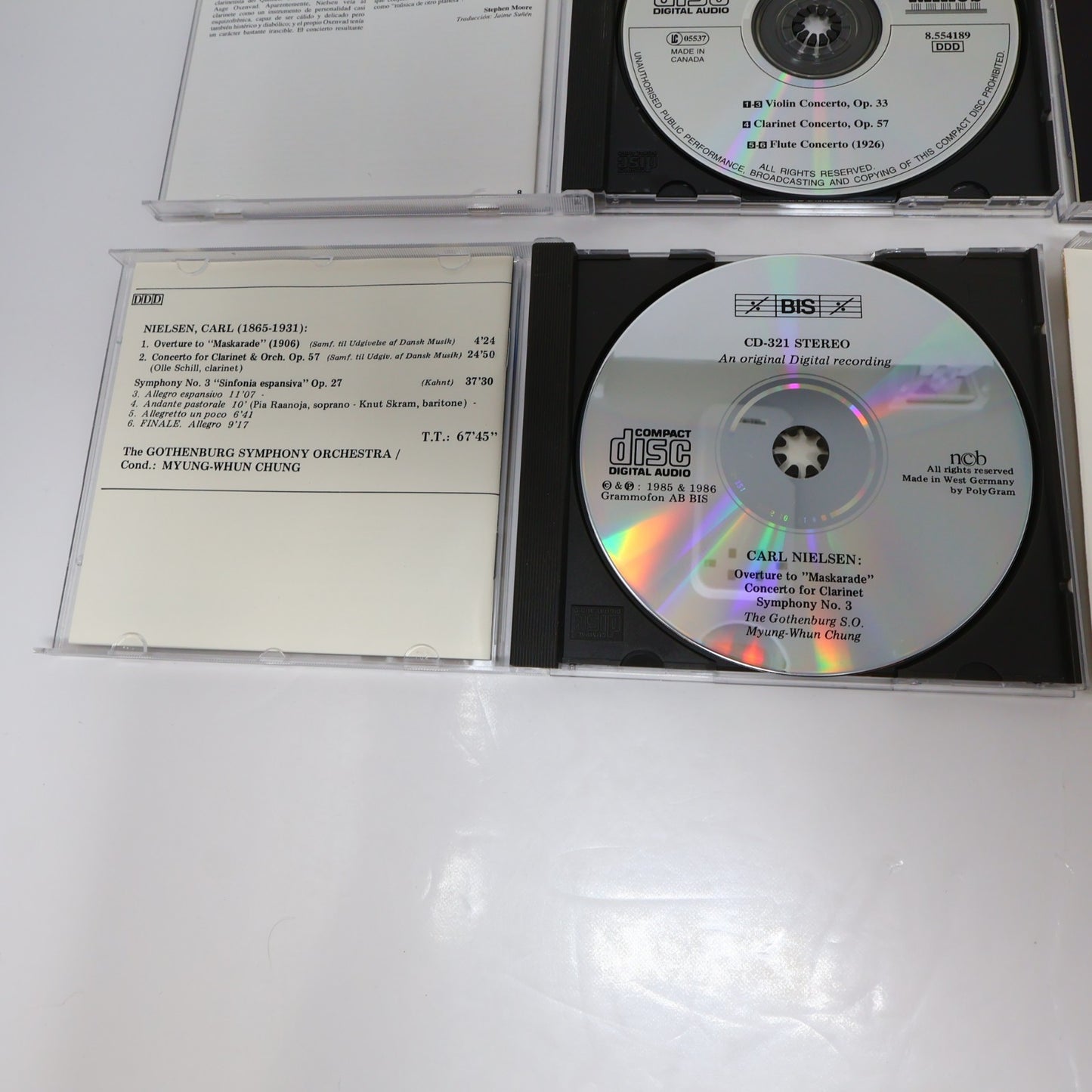 Carl Nielsen 8 CD Lot Symphony 2-3-4-5/Concertos Salonen/Chung/Leaper/Blomstedt
