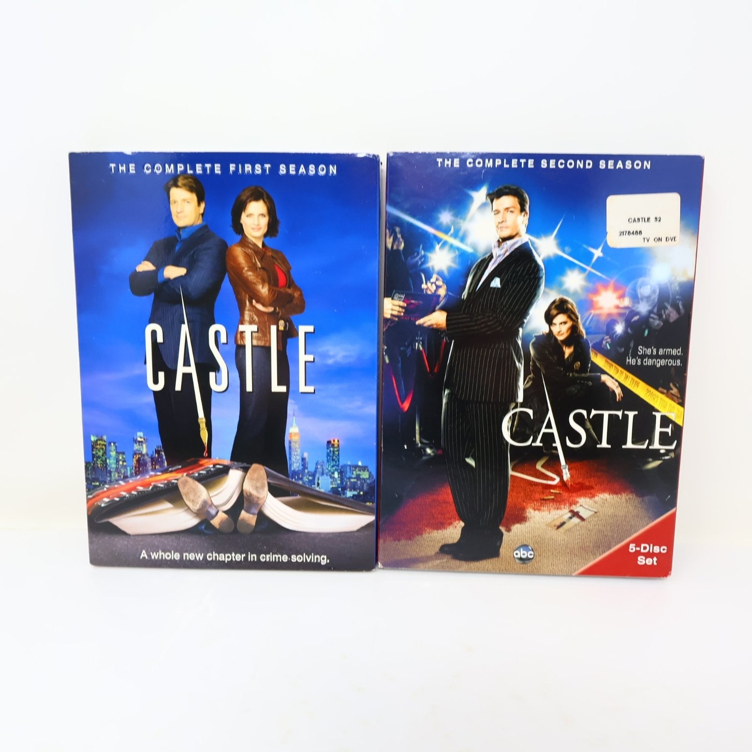 Castle 2 DVD Lot Seasons #1-2 Set Nathan Fillion Factory Sealed Region 1 NTSC