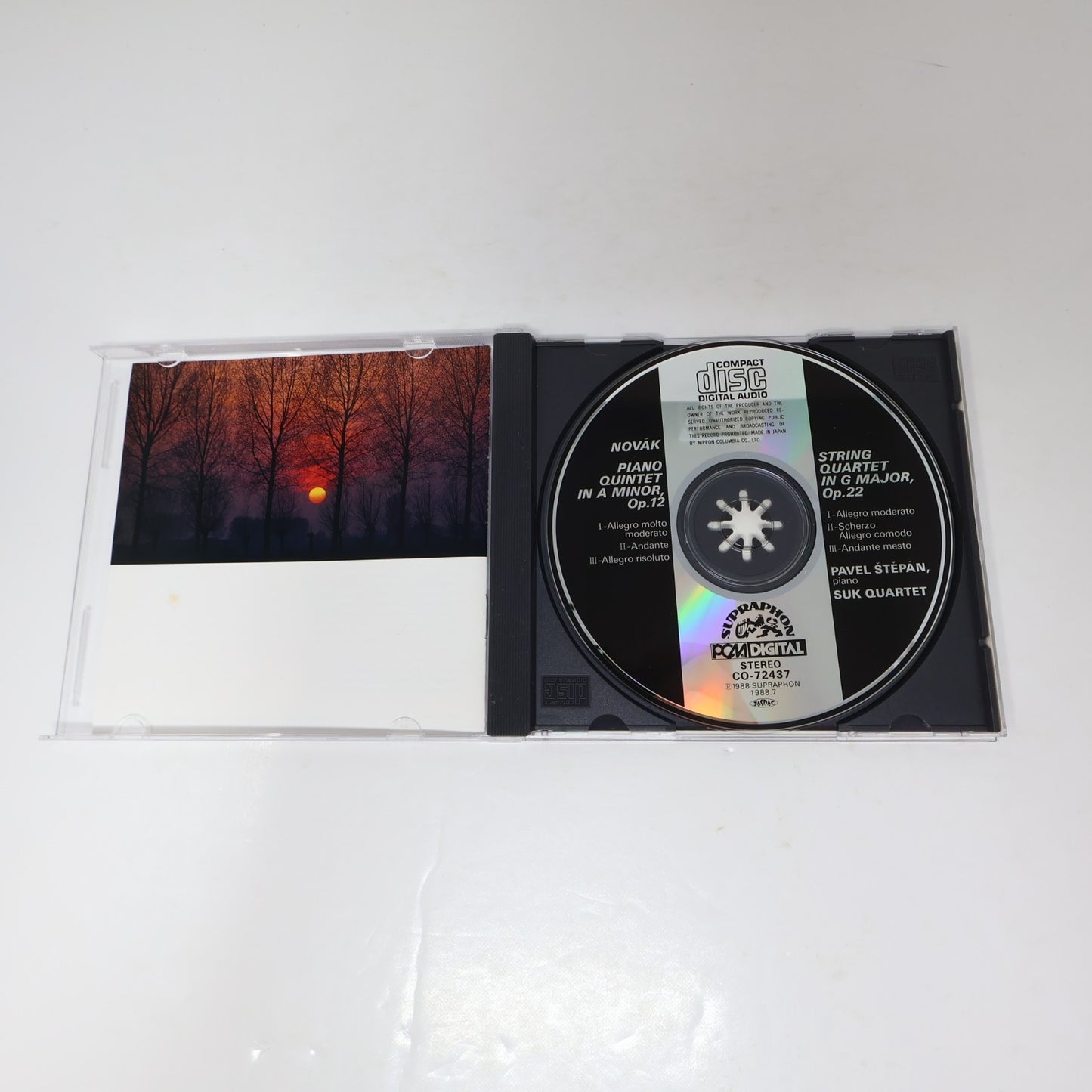 Viteslav Novak Piano Quintet Op 12/String Quartet Op 22 CD Pavel Stepan/Suk 1988
