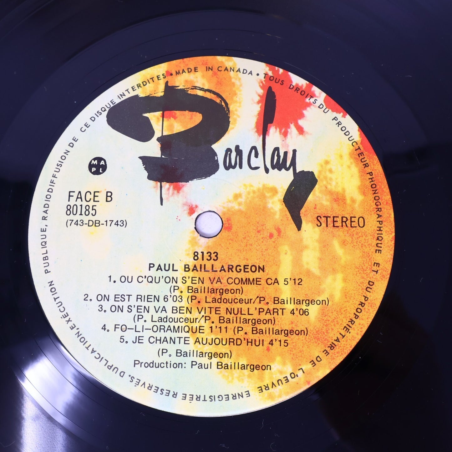 Pop Québécois 1960-70-80s Lot 20 Disques LP Thibeault/Baillargeon/Brault/Toupin