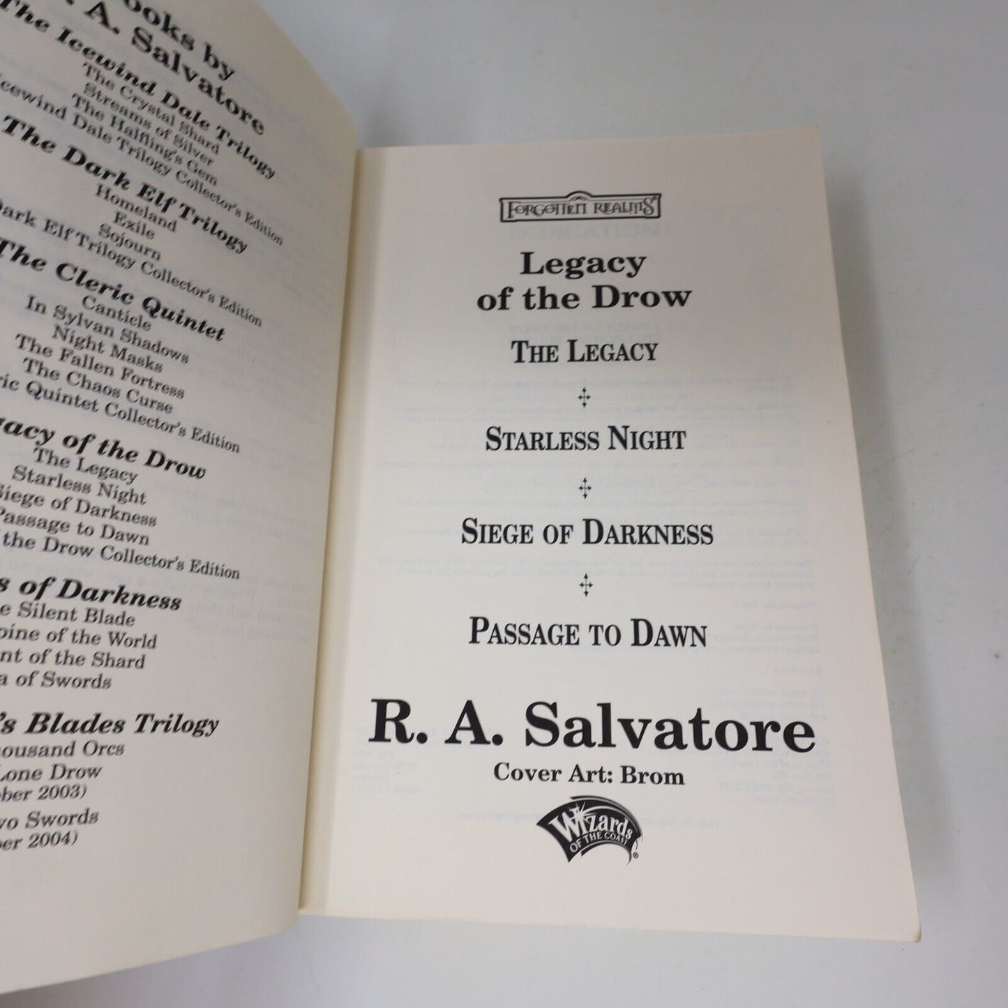 2003 Legacy of the Drow Collector's Edition Forgotten Realms by R.A. Salvatore