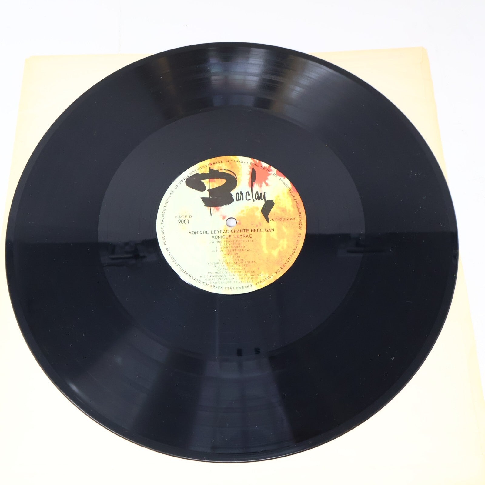 Monique Leyrac Chante Nelligan Disque 2x LP Record Vinyl 1976 Barclay 9001 Folk