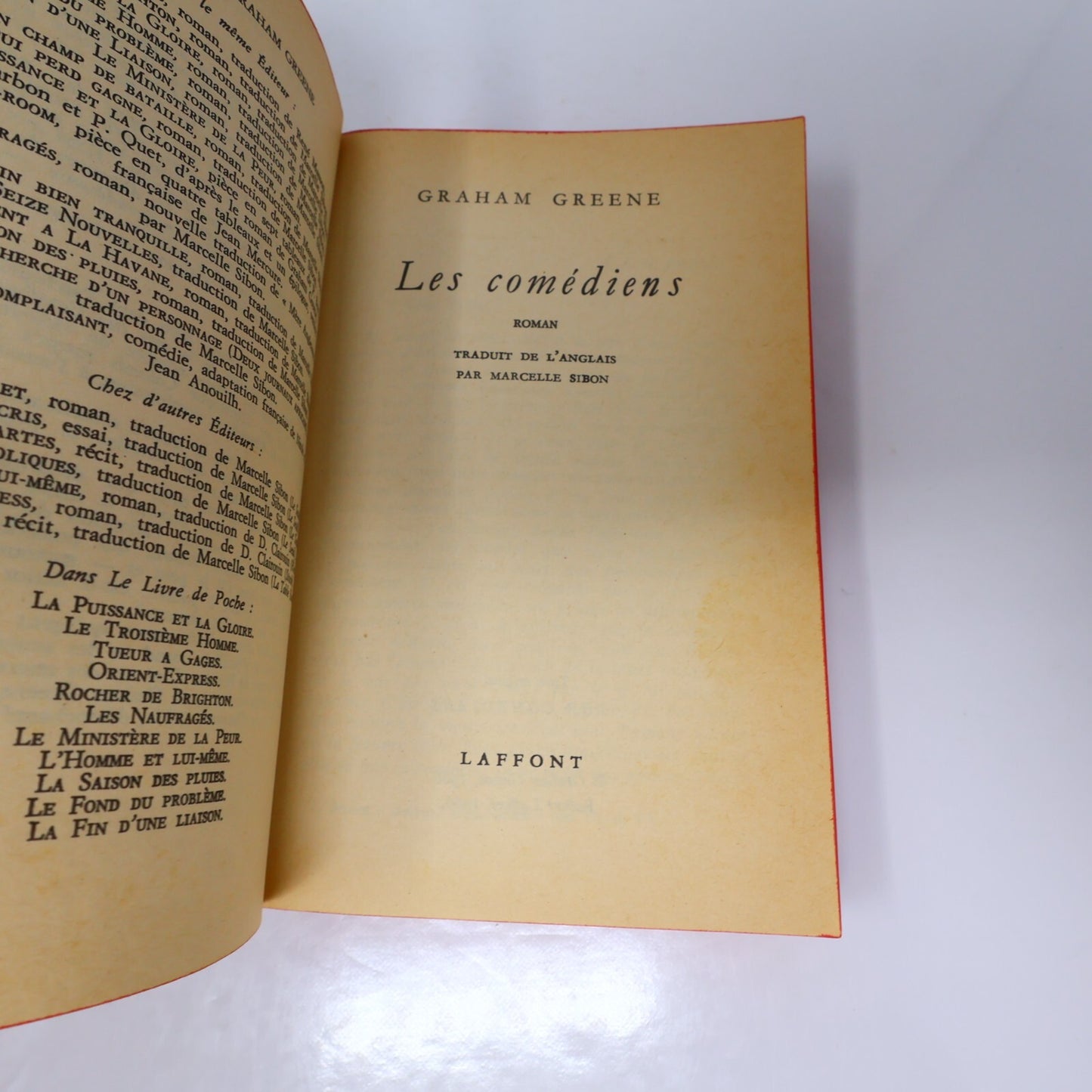 Graham Greene Lot 4 Livres Poche Comédiens/Saison des Pluies Fiction Historique
