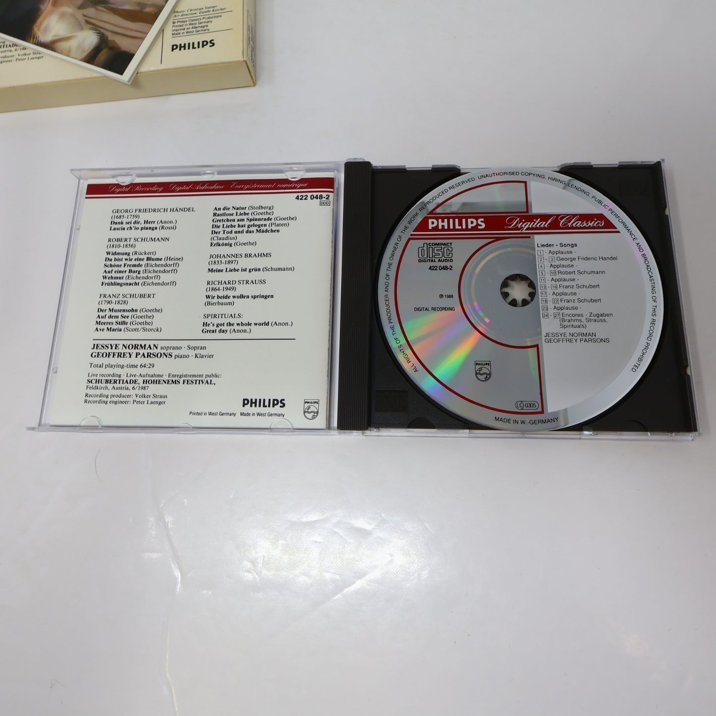 Jessye Norman 2 CD Lot Handel Schubert Schumann/The Jessye Norman Collection