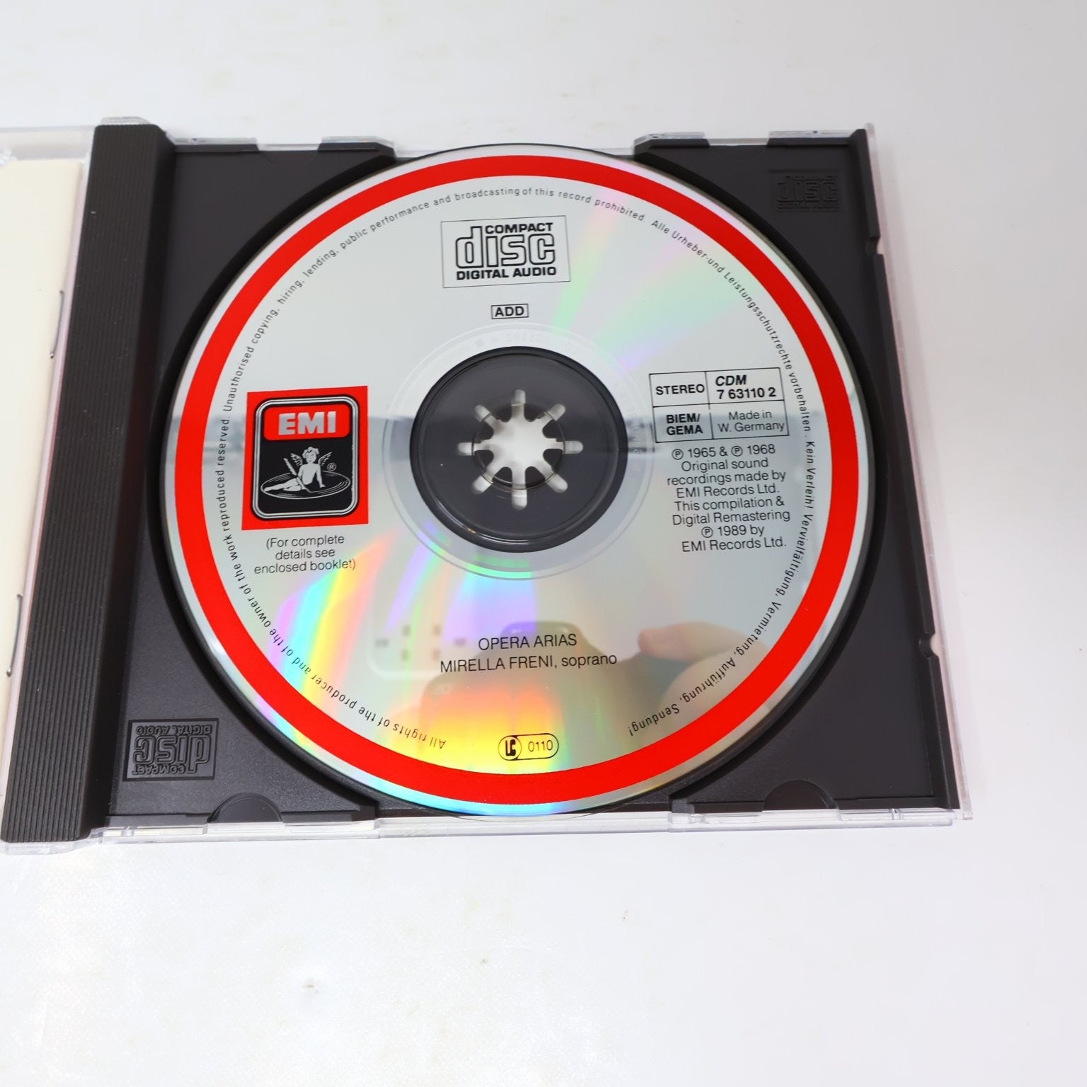Mirella Freni Opera Arias/Airs d'Opéras CD 1989 Digital Remaster Classical EMI