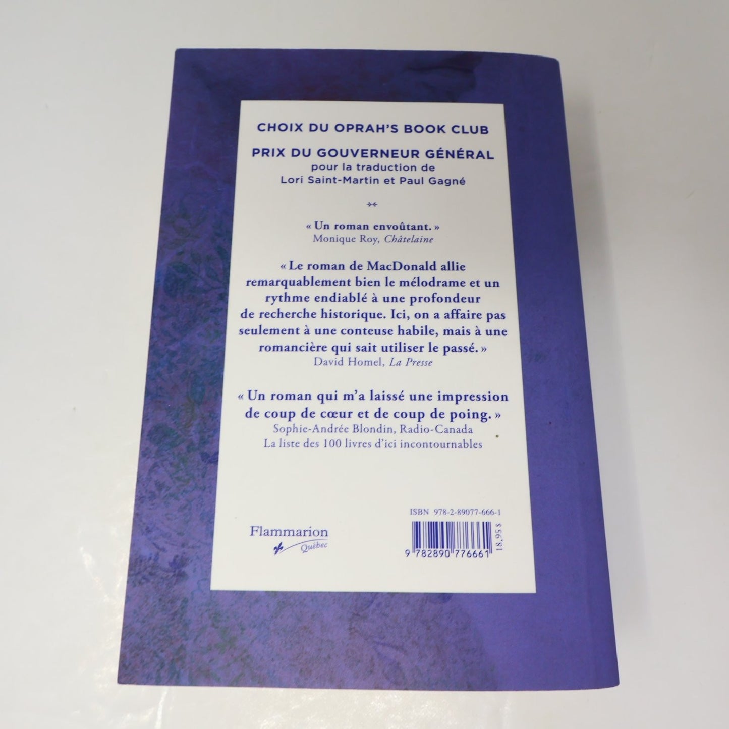 Un Parfum de Cèdre Ann-Marie MacDonald Livre 2015 Français Flammarion Québec PB