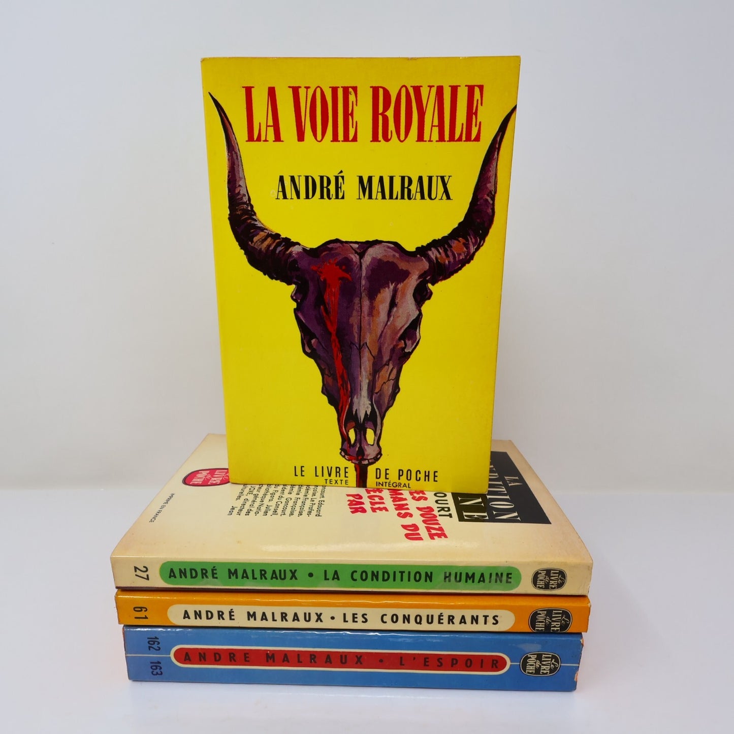 André Malraux Lot 4 Livres Poche Les Conquérants/L'Espoir/Condition Humaine 60s
