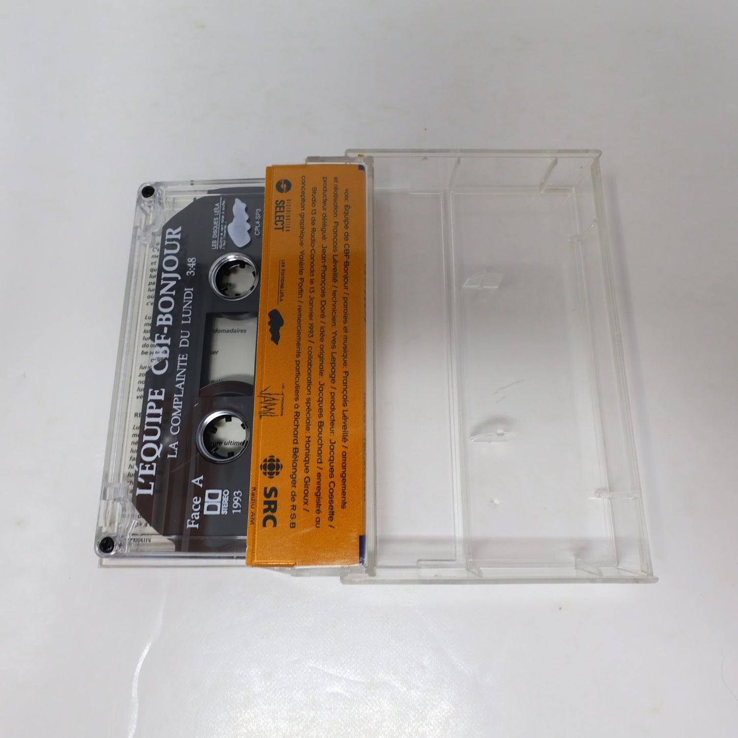 La Complainte du Lundi Cassette L'Équipe CBF Bonjour/Luce Dufault/Dan Bigras