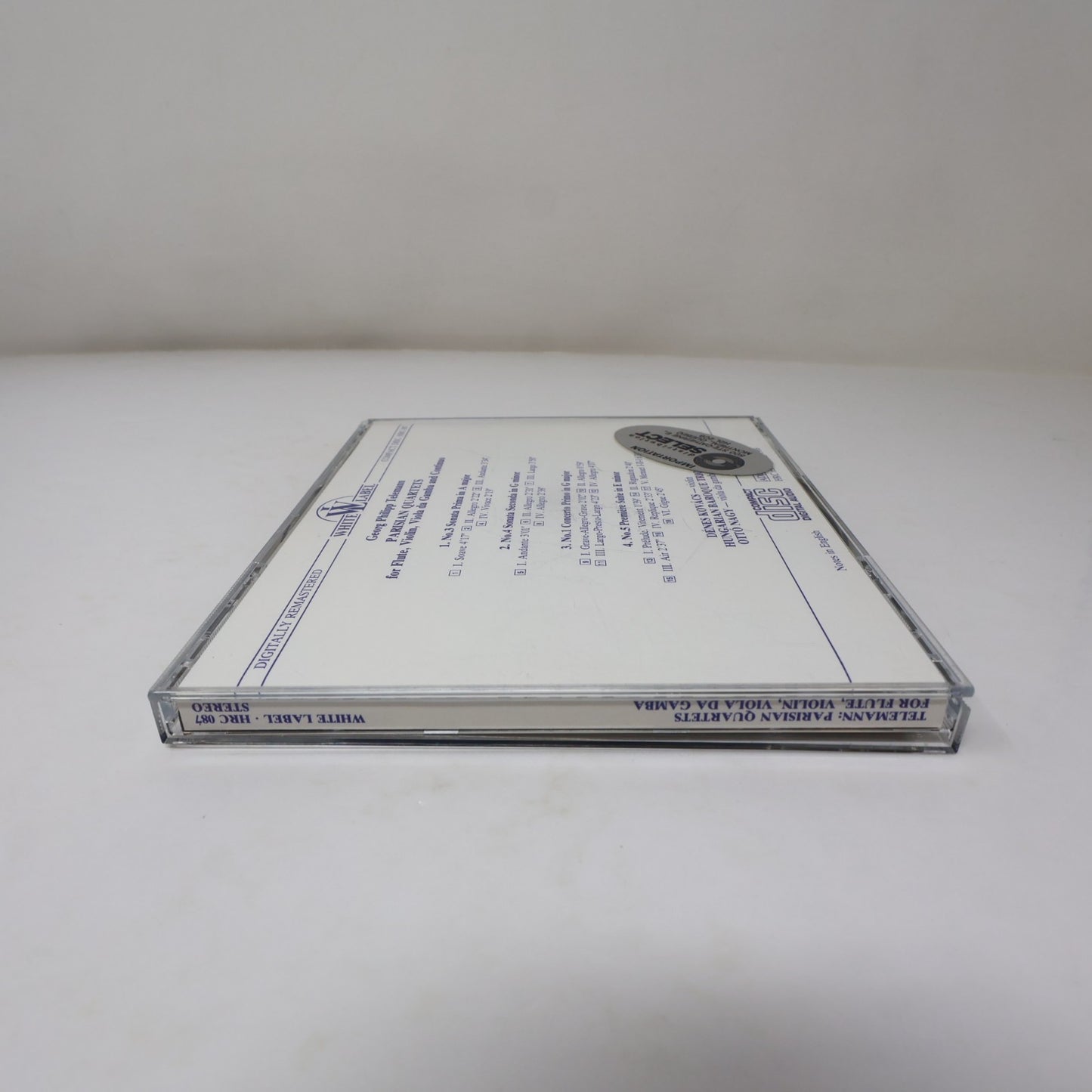 Telemann Parisian Quartets for Flute/Violin/Viola/Continuo CD Kovács/Ottó Nagy