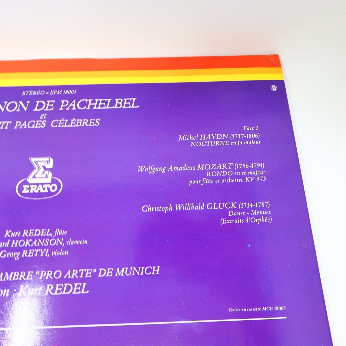 Le Canon De Pachelbel et Huit Pages Célèbres Kurt Redel Disque Record EFM 18005