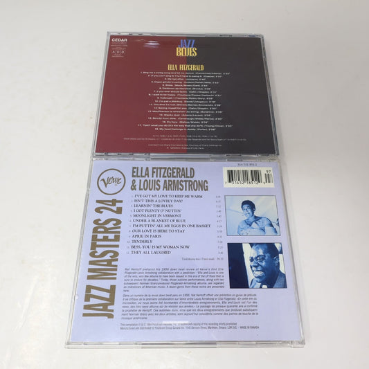 Ella Fitzgerald & Louis Armstrong Jazz Masters 24/Jazz & Blues 2 CD Lot