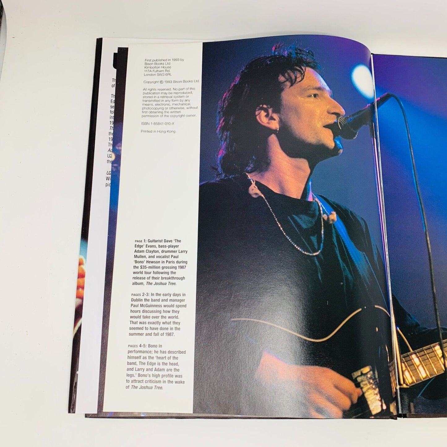 1993 U2 Bison Books Hardcover DJ Jackie Shirley Band Group Show Pictures Story