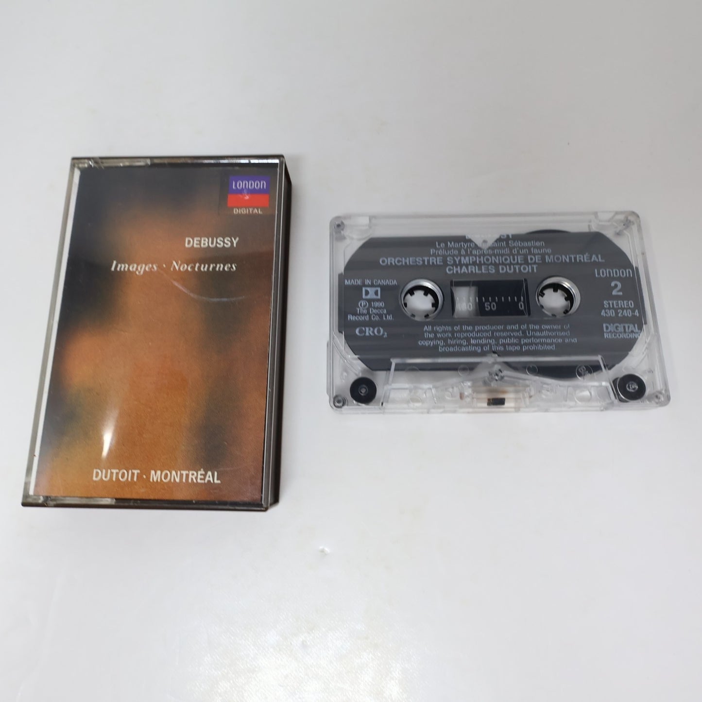 Debussy 2 Cassettes Lot Charles Dutoit/Montréal OSM La Mer/Jeux/Images/Nocturnes
