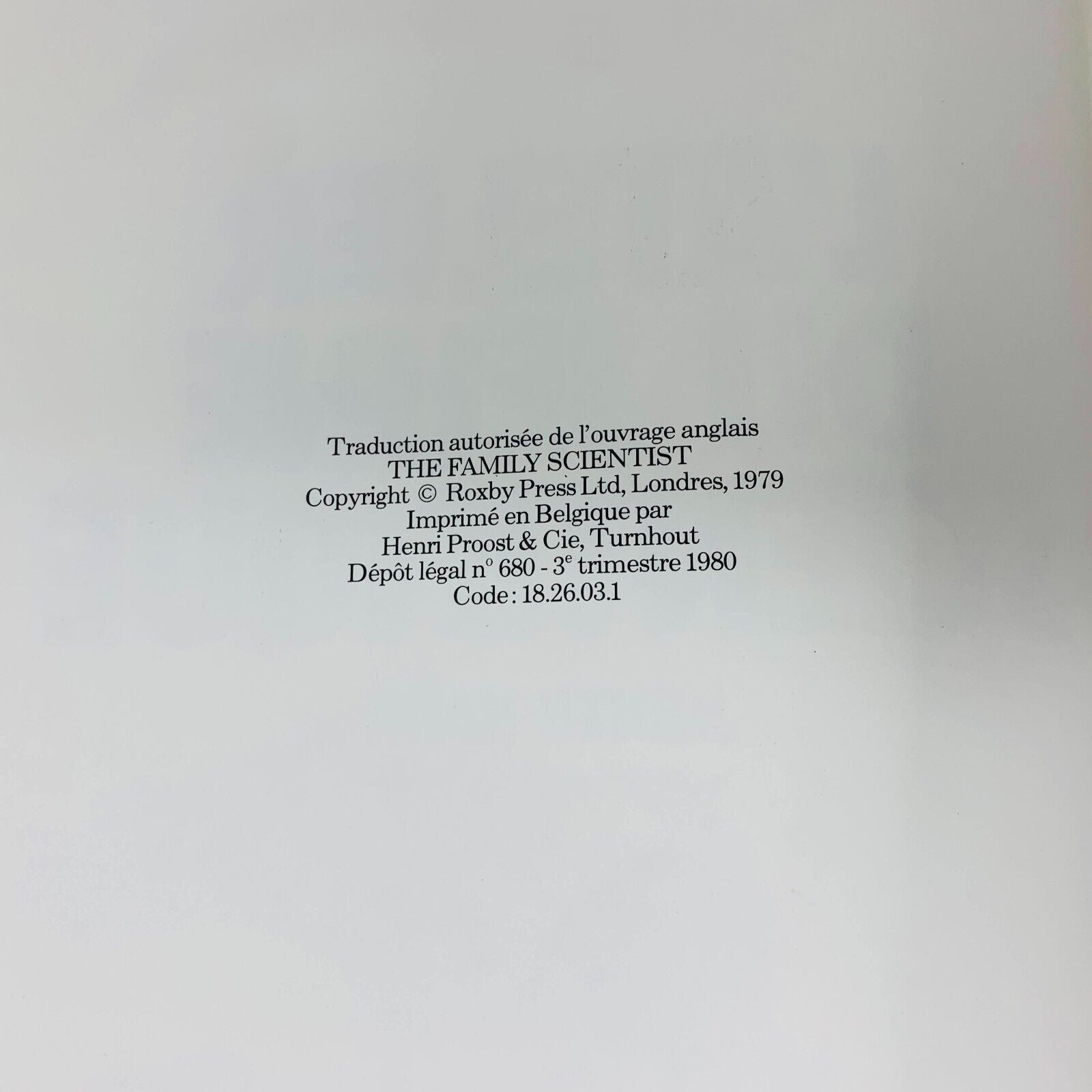 1980 L'Atelier du Jeune Scientifique en Français Family Scientist French HC 80s