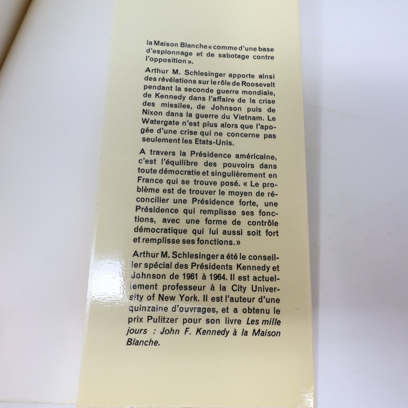 1976 La Présidence Impériale Arthur Schlesinger PUF Usa Politique Histoire Livre