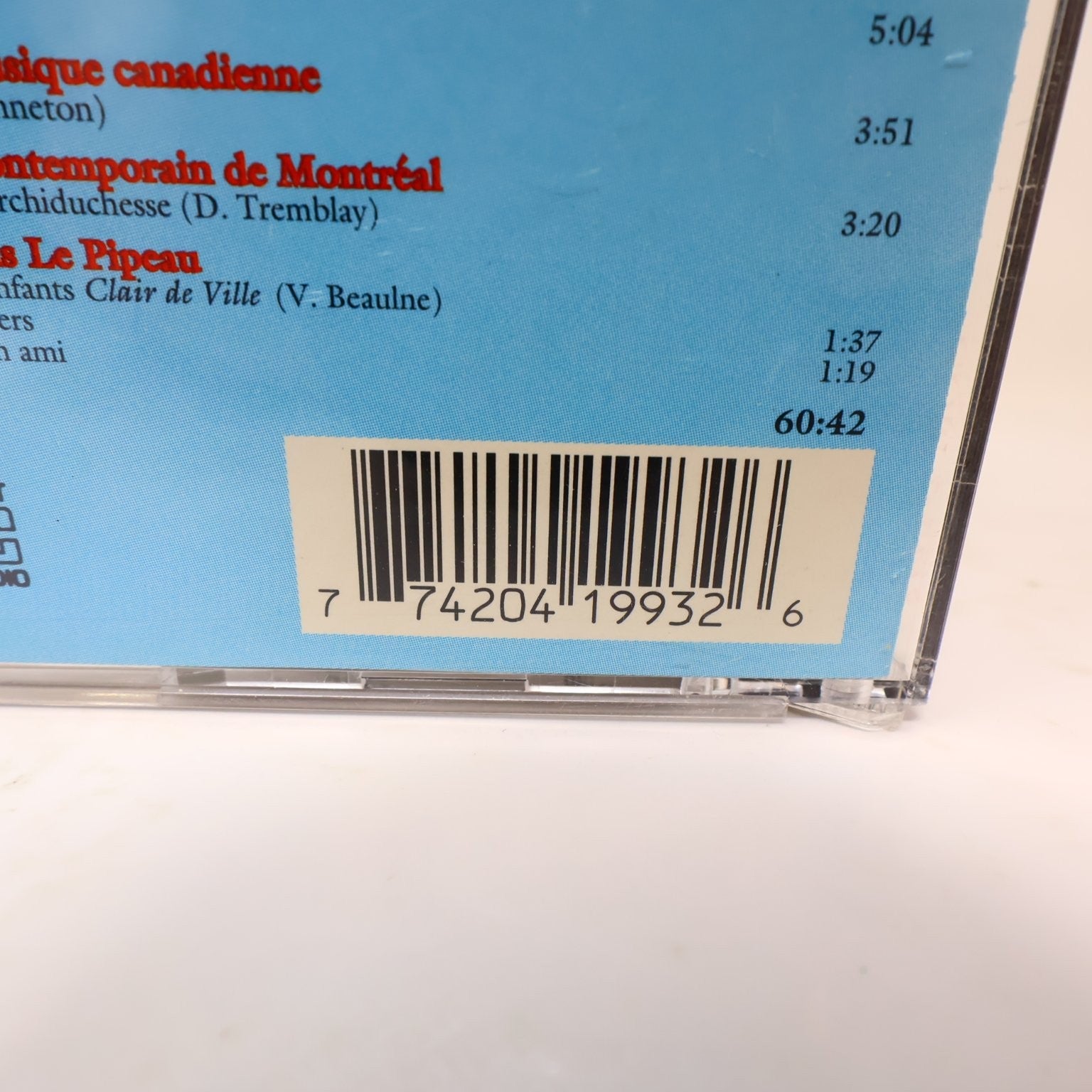 Musiques à la Carte CD 1993 Québec Contemporary Classical CQM 2-1993