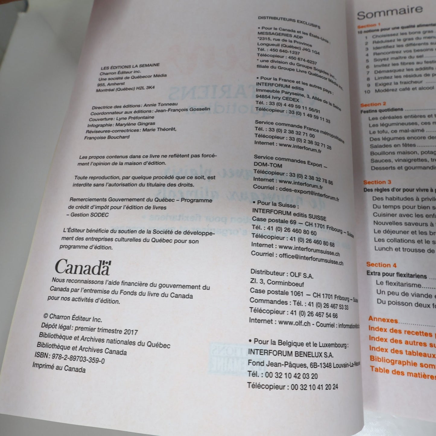 Festins Végétariens au Quotidien Danielle Lamontagne 2017 PB Cuisine Recettes