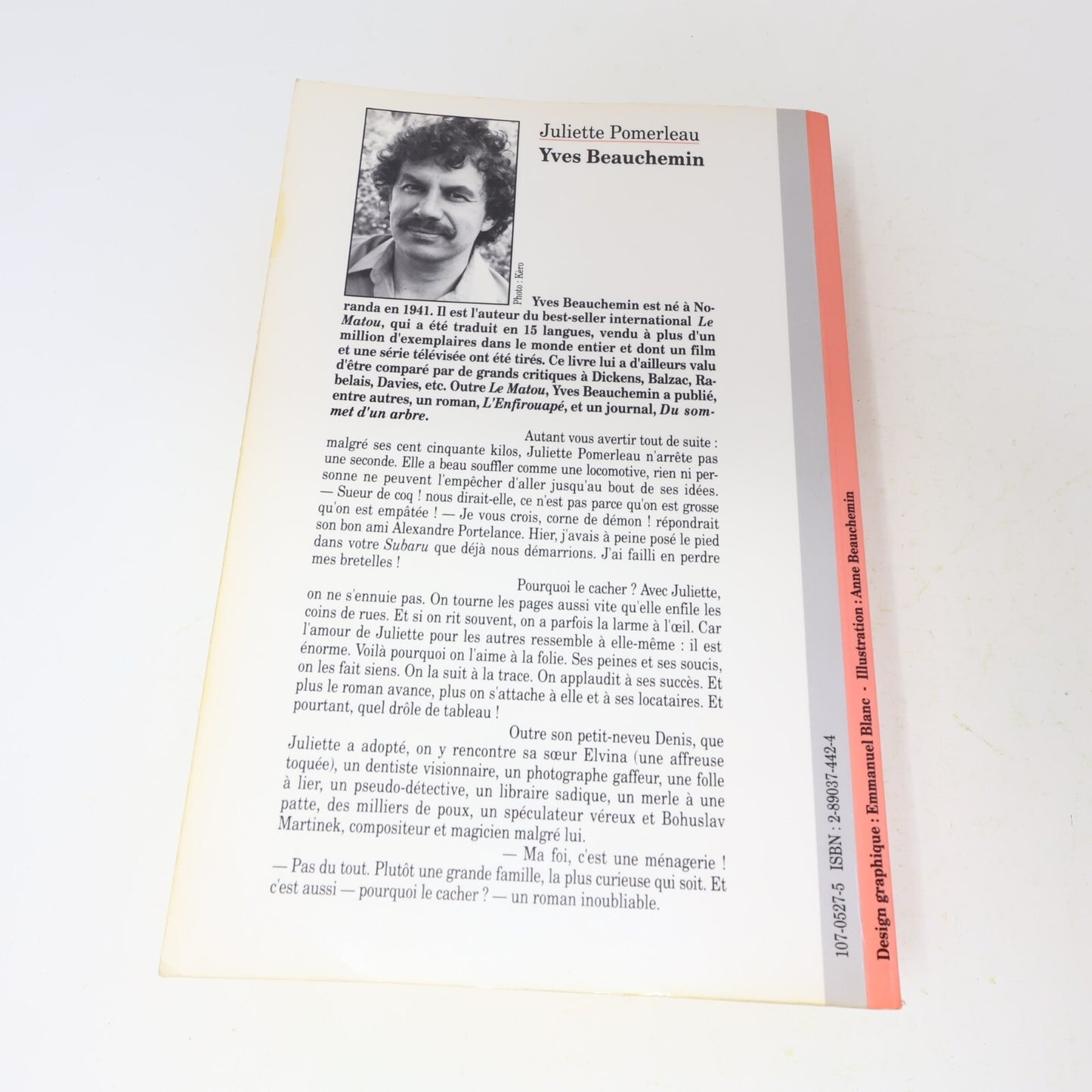 Yves Beauchemin Lot 2 Livres Juliette Pomerleau/Le Second Violon Roman Québec