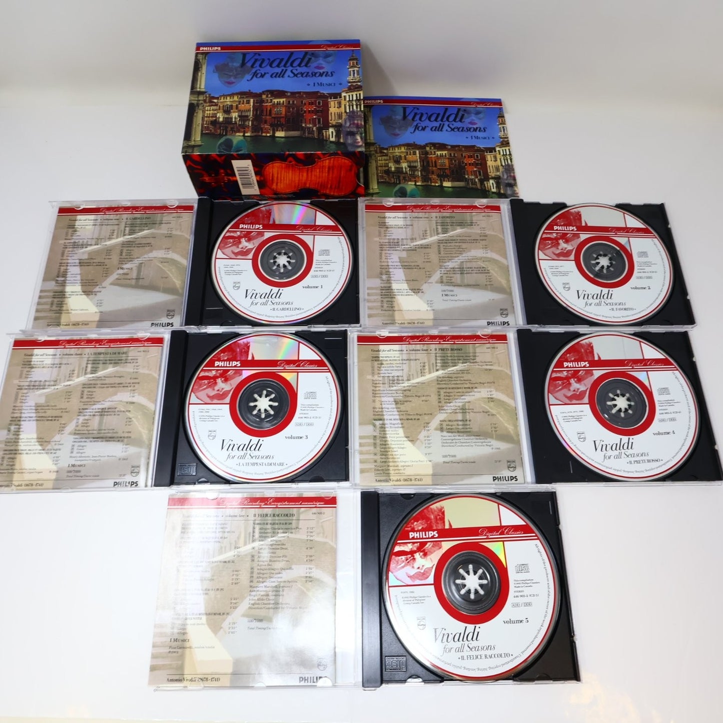 Vivaldi for All Seasons 5 CD Boxset 1995 Classical I Musici Philips Digital