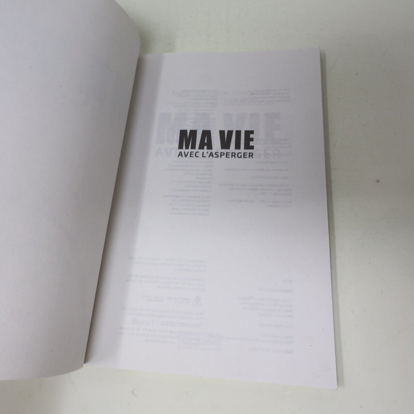 2017 Ma Vie avec l'Asperger Alexandre Poirier-Charlebois De L'homme Français Tsa