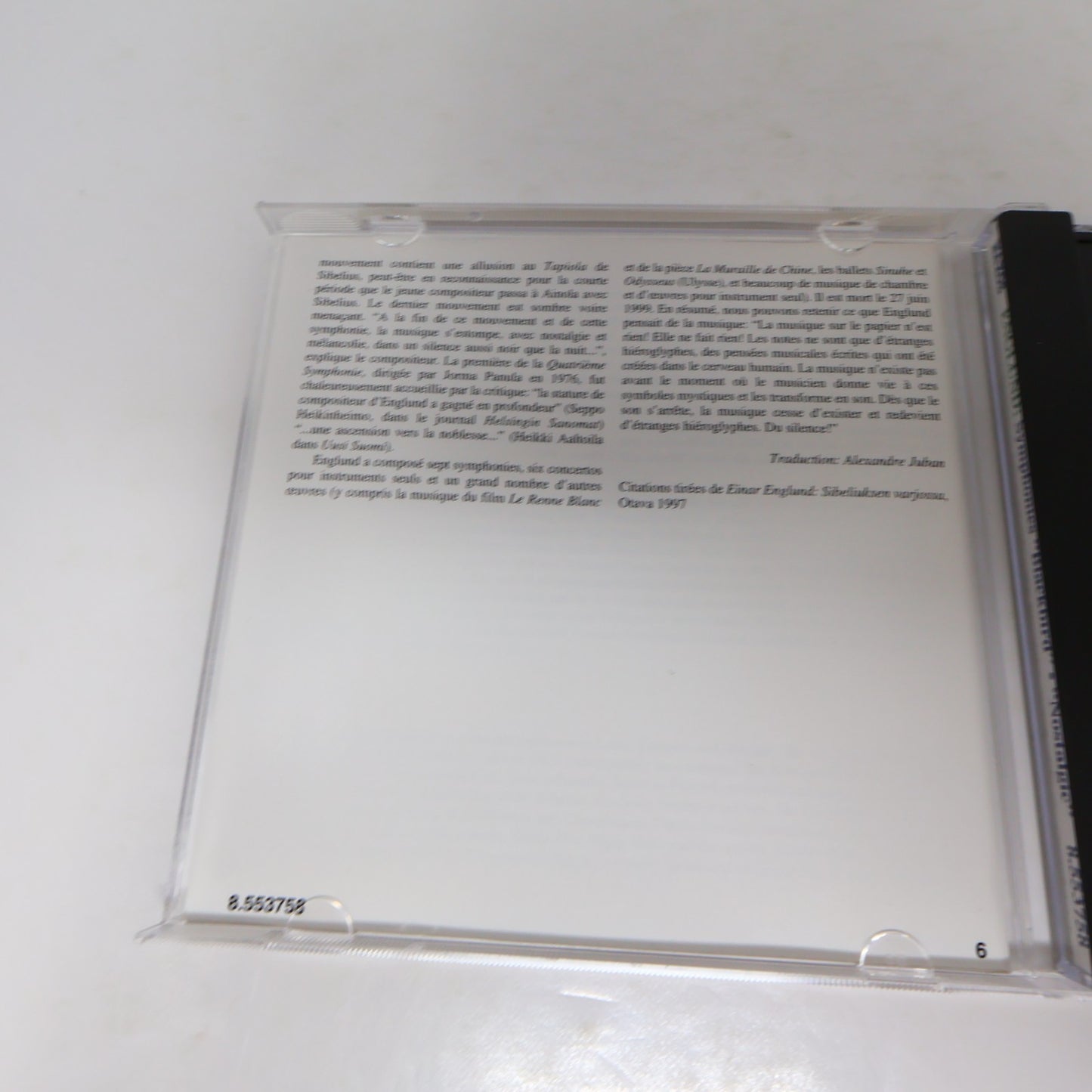 Einar Englund CD Orchestral Works Naxos Niklas Sivelöv/Turku Philharmonic/Panula
