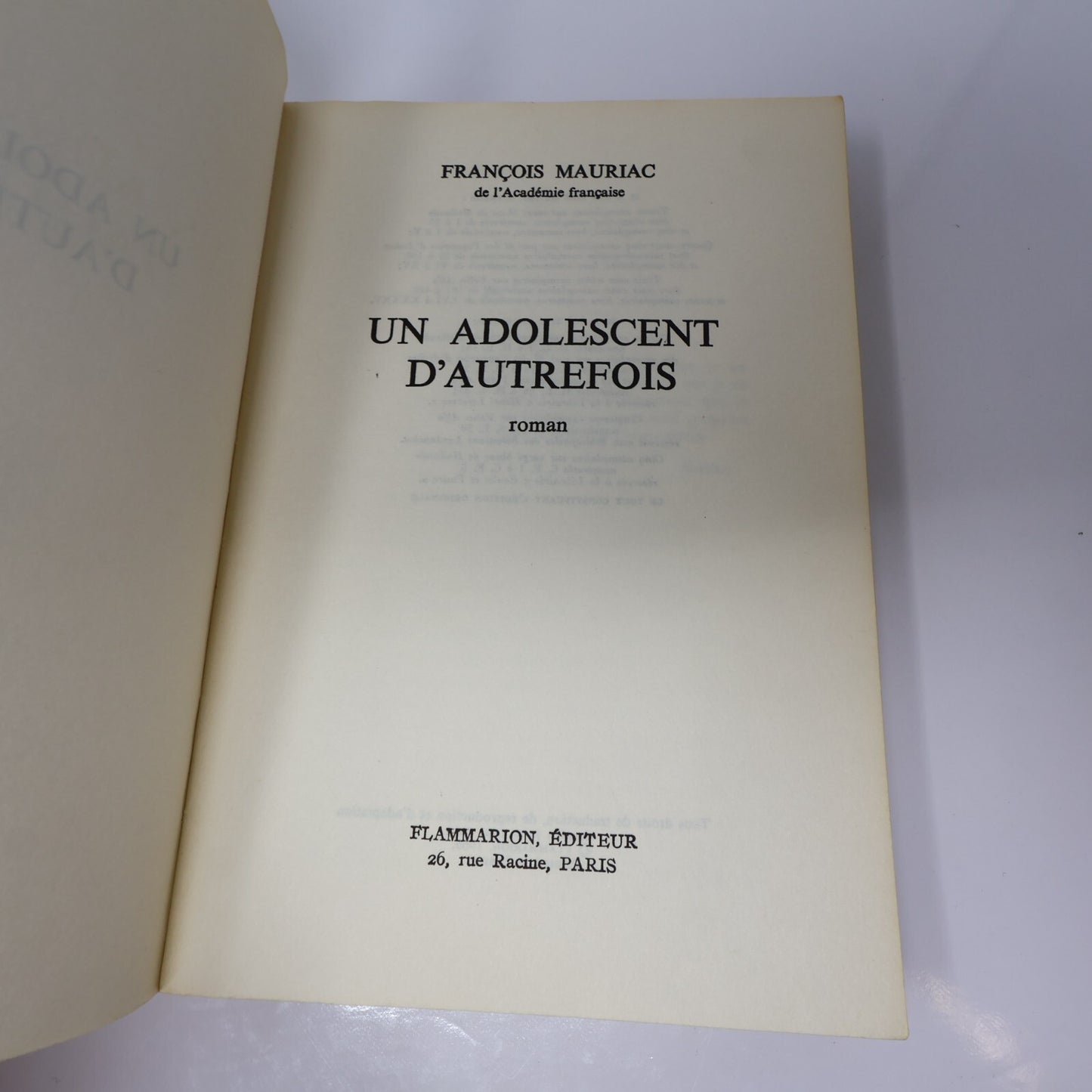 François Mauriac Lot 8 Livres Préséances/Mystère Frontenac/Anges Noirs Roman 60s