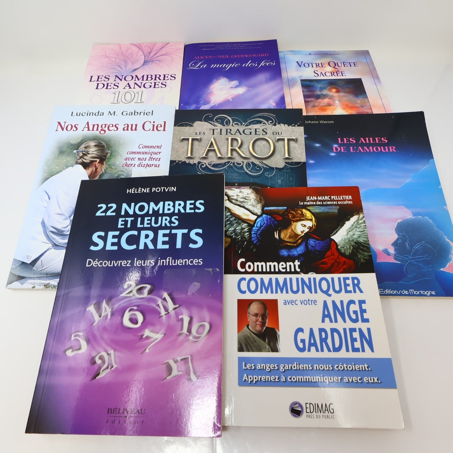 Ésotérisme Spiritualité Anges Lot 8 Livres Français French Virtue/Moore/Warren