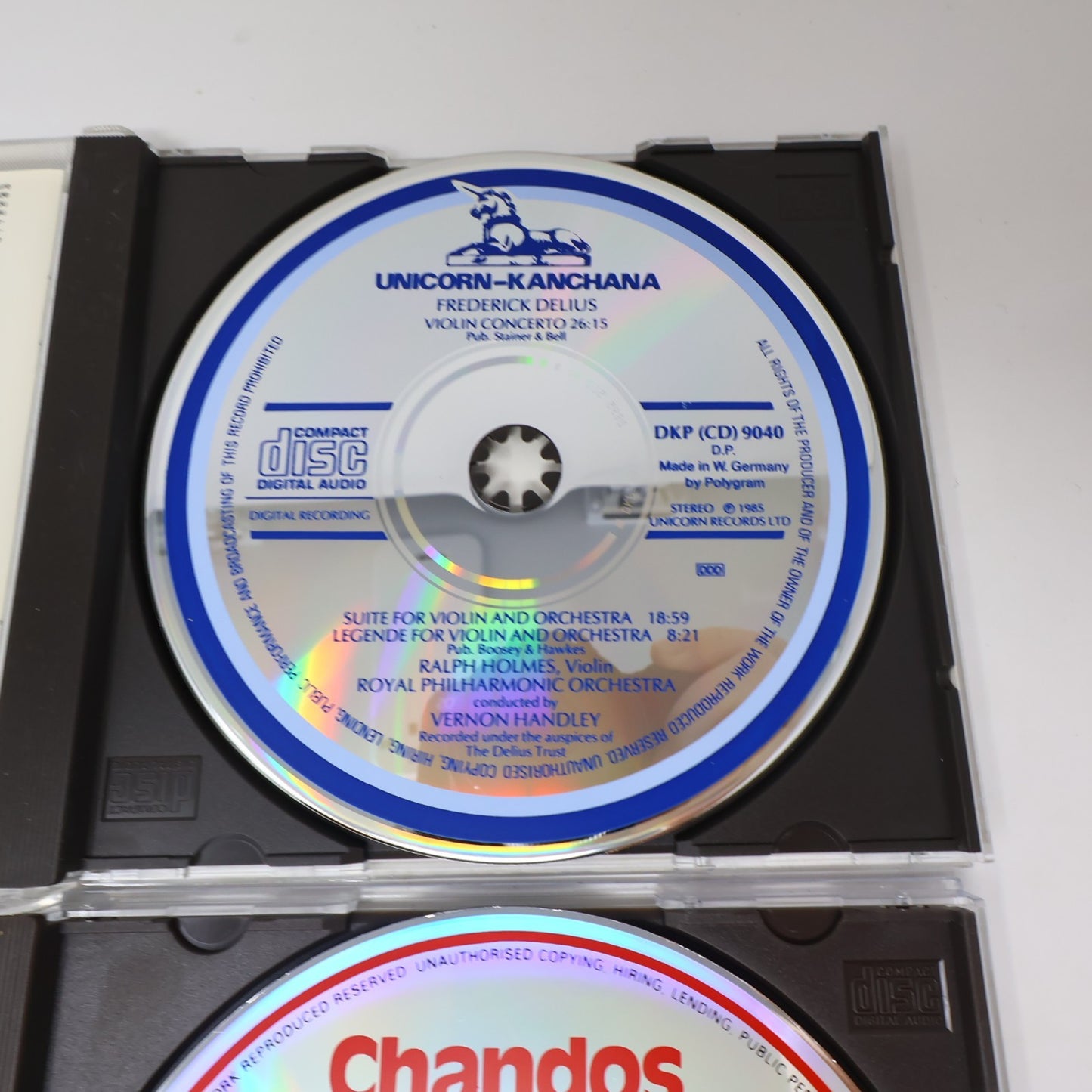 Frederick Delius 2 CD Lot Violin Concerto/Suite/Legende/Florida Suite V. Handley