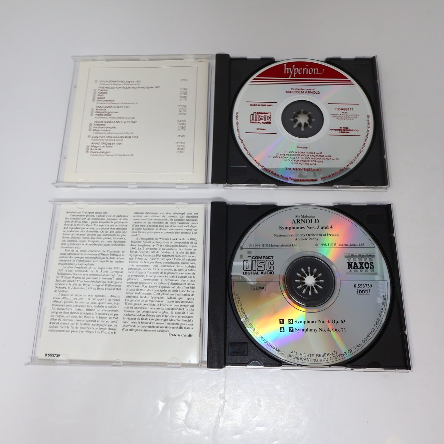 Sir Malcolm Arnold 4 CD Lot Symphony #2-3-4-5 9/Chamber Music 1 Classical 80-90s