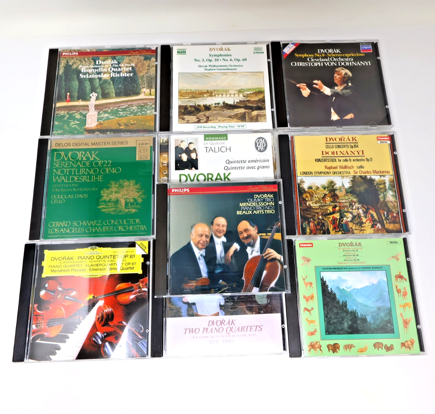 Dvorak 10 CD Lot Piano Quintets/Symphonies 3 6 8/Serenade/Waldesruhe/Overtures