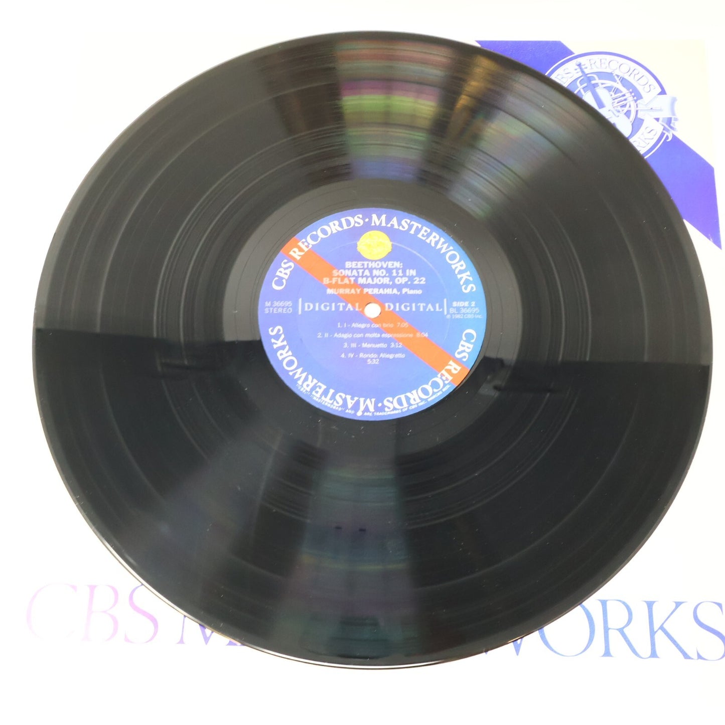 Beethoven Murray Perahia Sonatas No. 4 Op. 7 No 11 Op 22 LP Record Vinyl M 36695