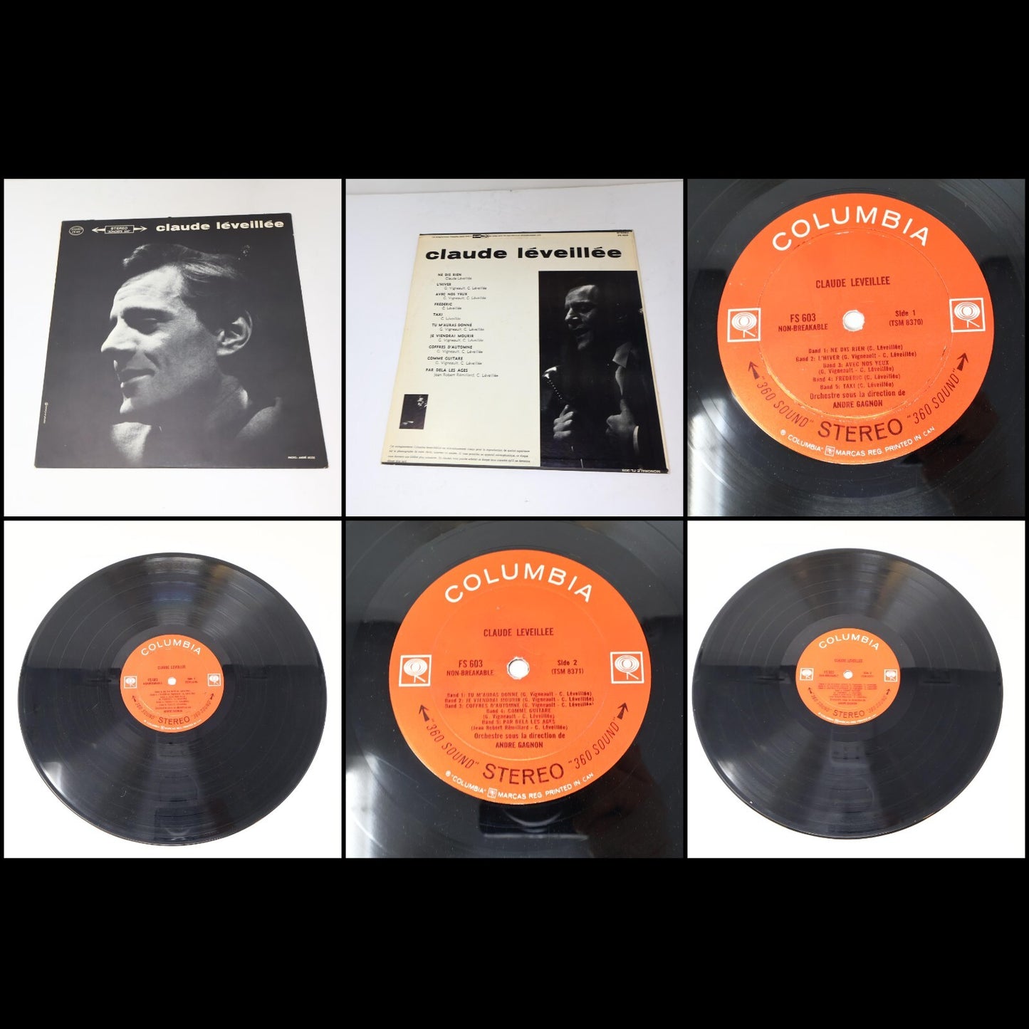 Claude Léveillée Lot 13 Disques Black Sun/Cheval De Bois/Beaux Dimanches Record