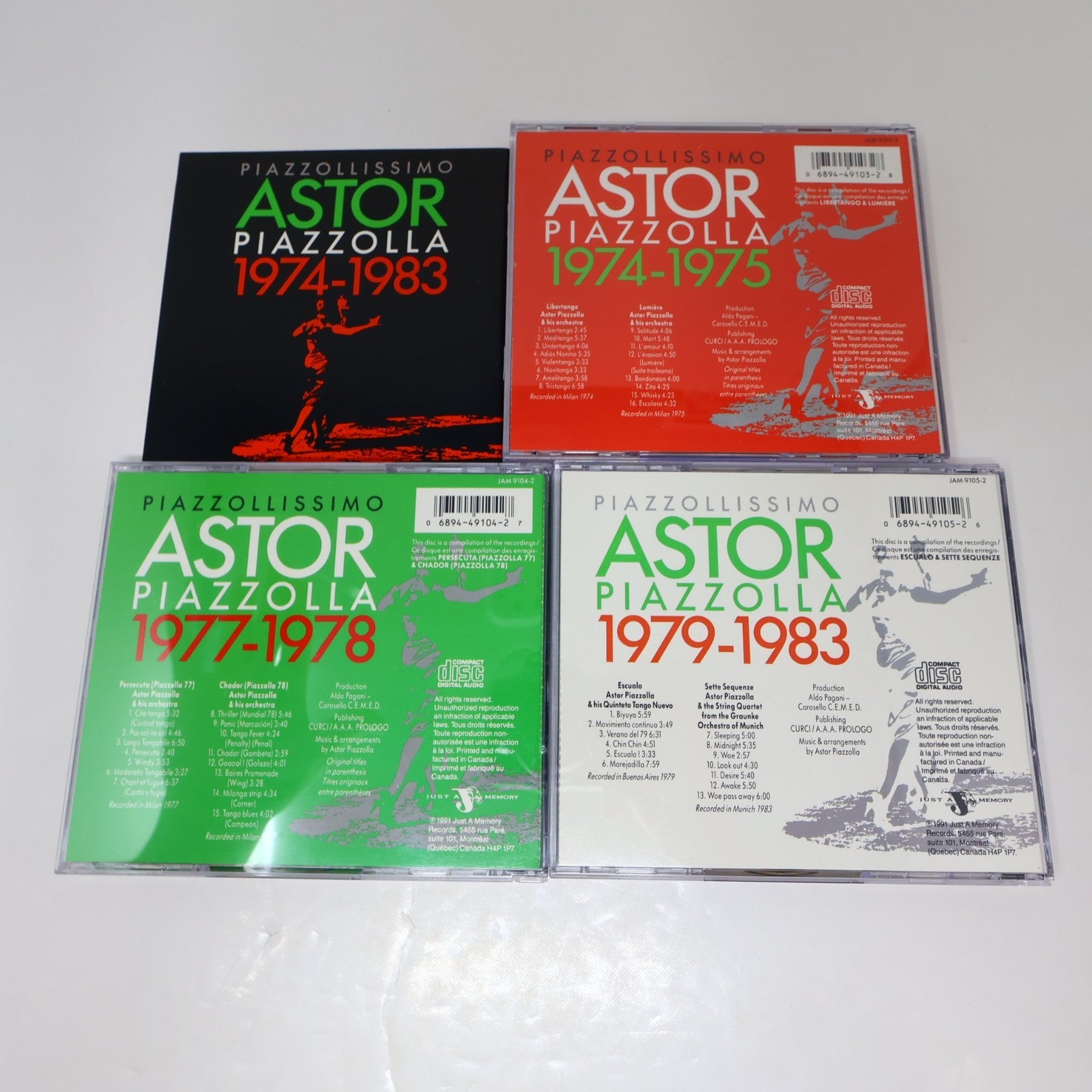 Astor Piazzolla 5 CDs Lot The Last Masterpieces/Piazzollissimo 1974-1983 Latin