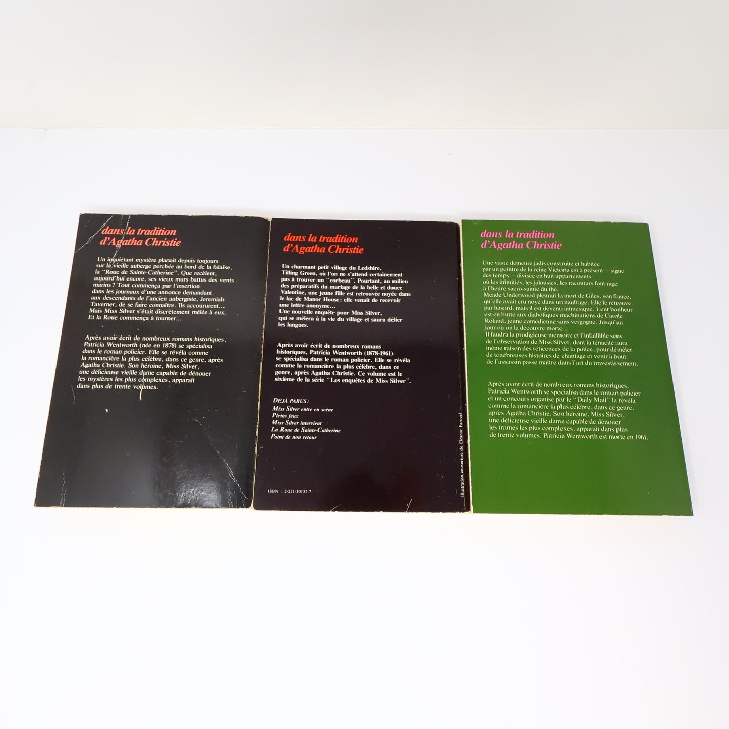 Patricia Wentworth Lot 3 Livres Miss Silver Plume du Corbeau Crime et Mystère PB