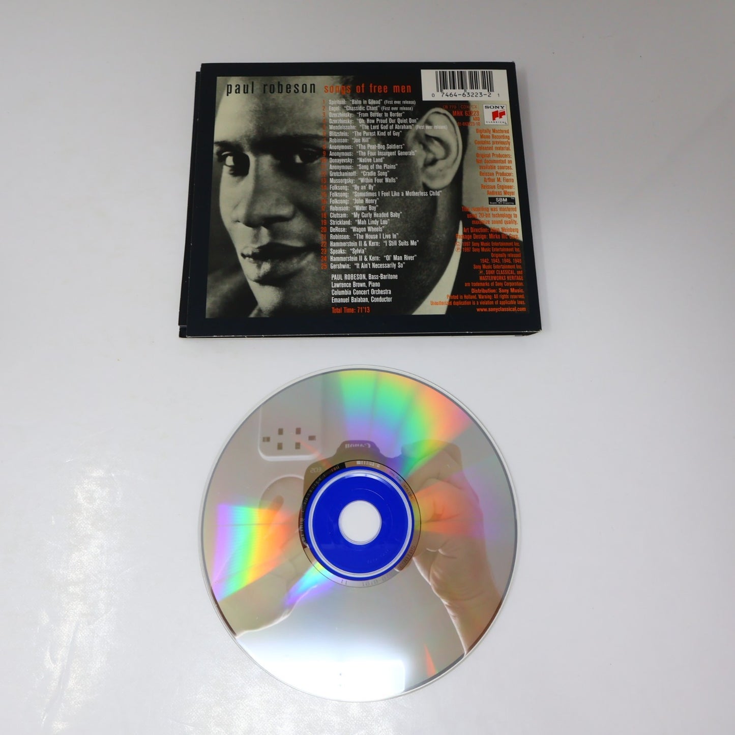 Paul Robeson Songs of Free Men CD Sony Classical MHK 63223 Balm In Gilead