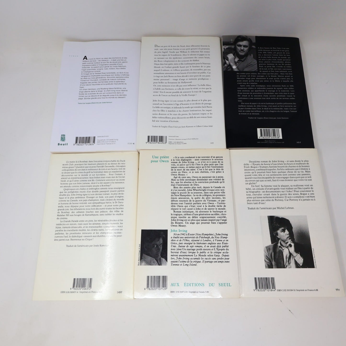 John Irving Lot 10 Livres Monde selon Garp/Veuve de Papier/Prière pour Owen PB