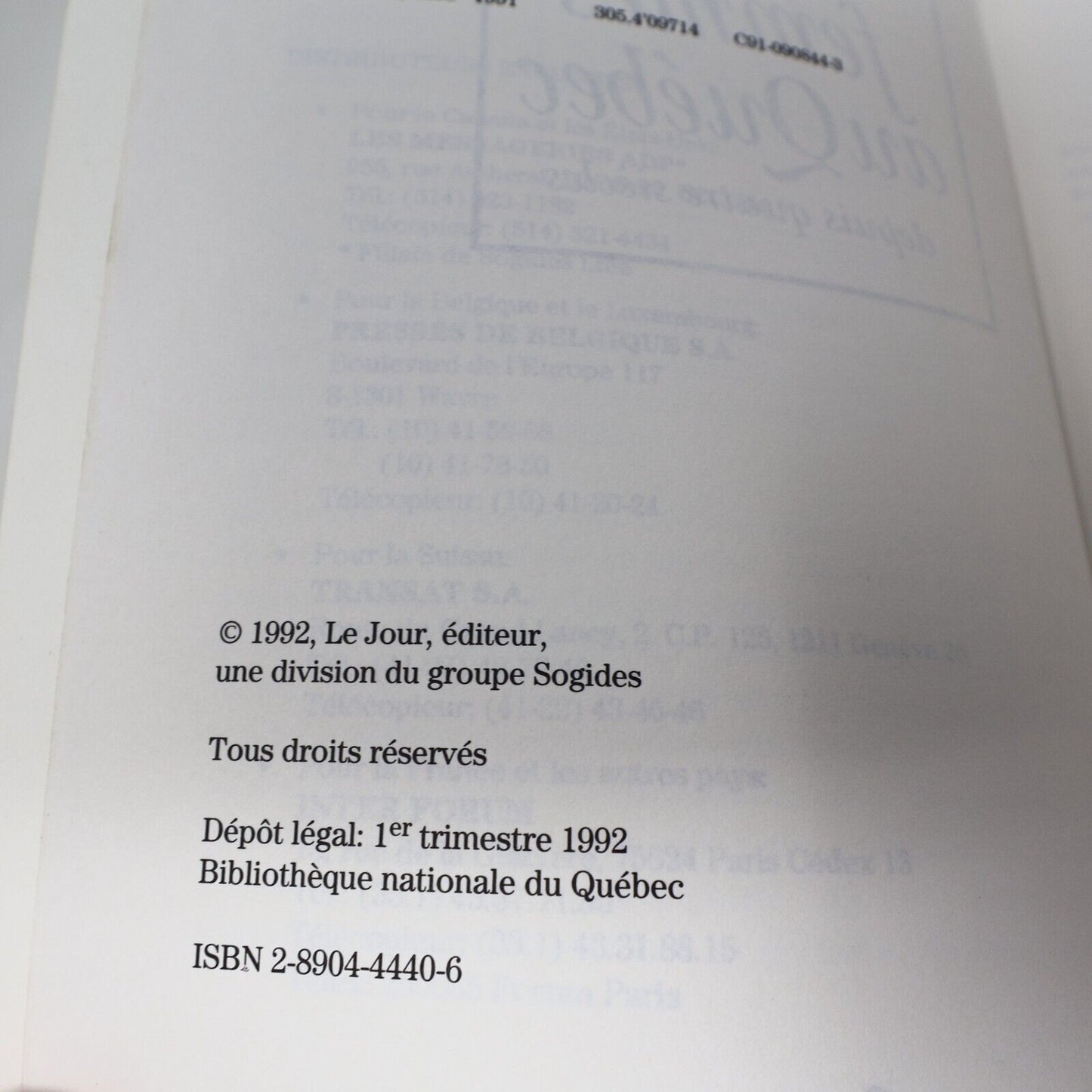 1992 L'Histoire des Femmes au Québec Depuis Quatre Siècles de Collectif Clio PB